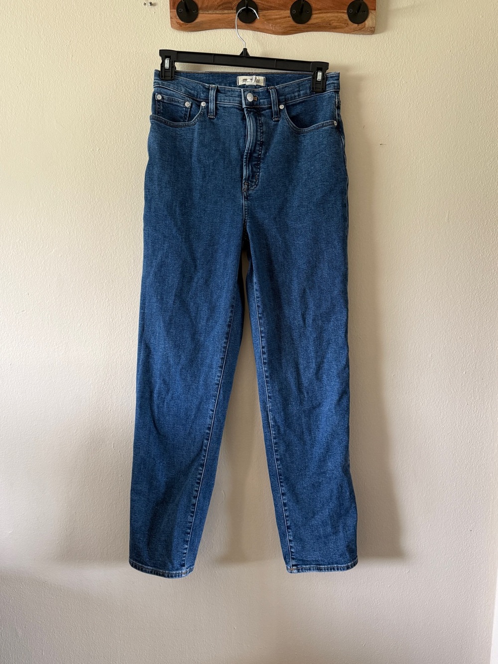 Madewell The Perfect Vintage Straight Leg Jeans Medium Wash High Rise Size 28T